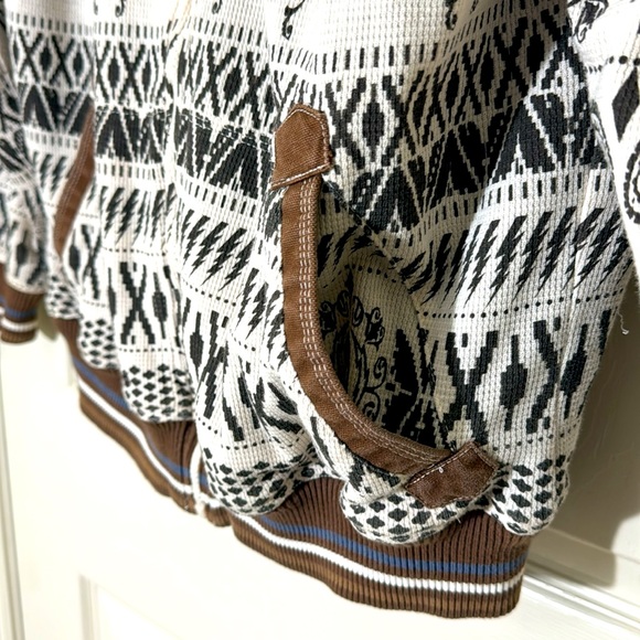 Surplus Printed Fleece Lined Bomber Jacket Size Large - Picture 6 of 8